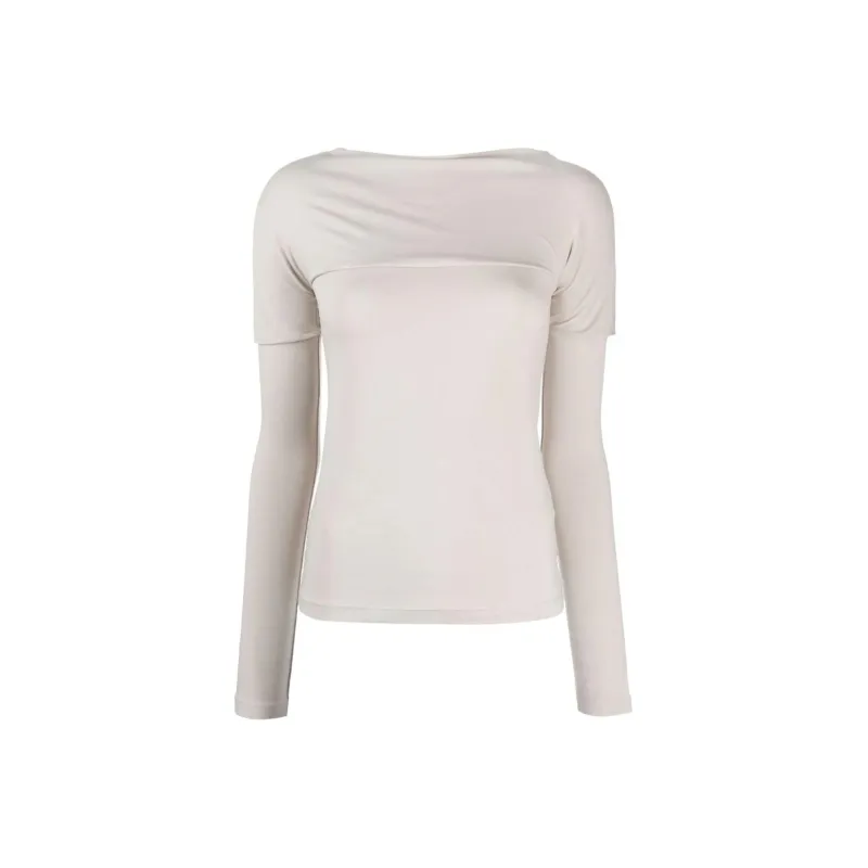 LOW CLASSIC Boat-neck Jersey Top-0