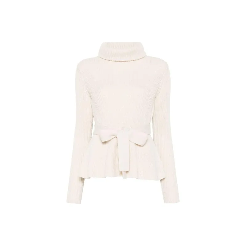 Zimmermann Illustration Self-Tied Waist Peplum Jumper-0