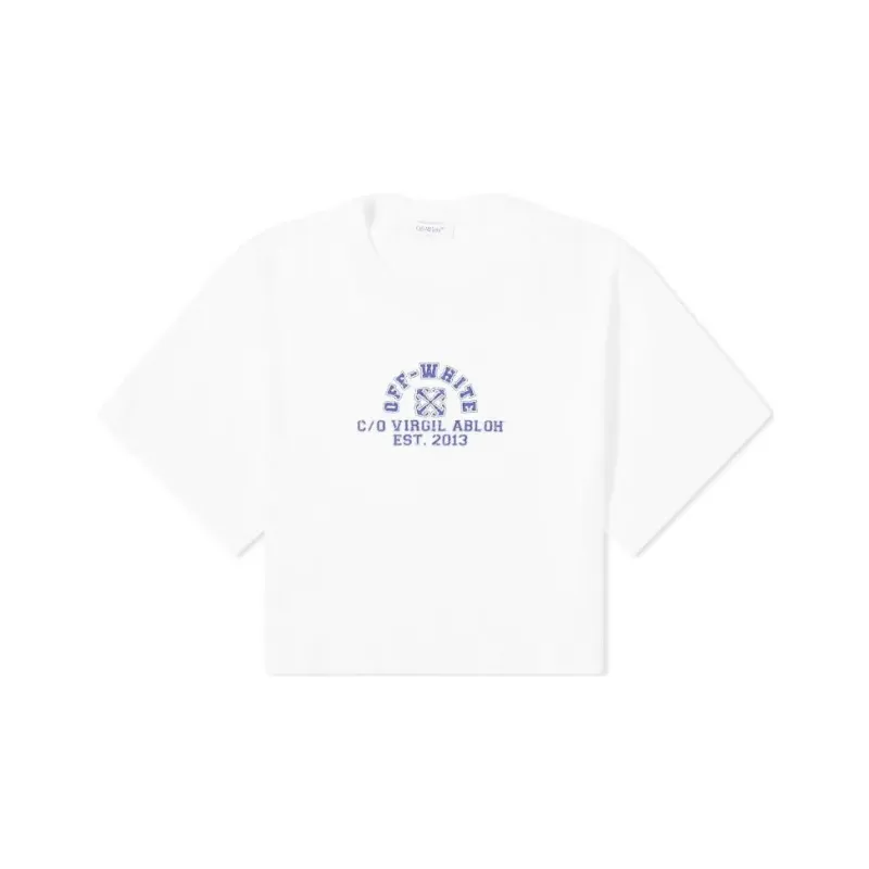 OFF WHITE Regular T Shirt, Regular Fit Women's White-0