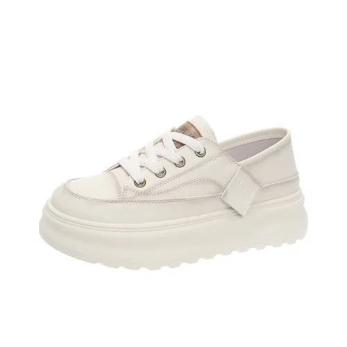 REIHUNG Casual Shoes Women's Low Top White