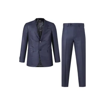 Zegna SS24 Business Suit Men's Dark Blue
