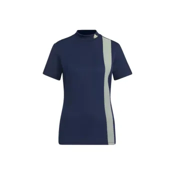 Adidas Aeroready 3-Bar Mock Neck Shirt T-Shirt Women's University Marine