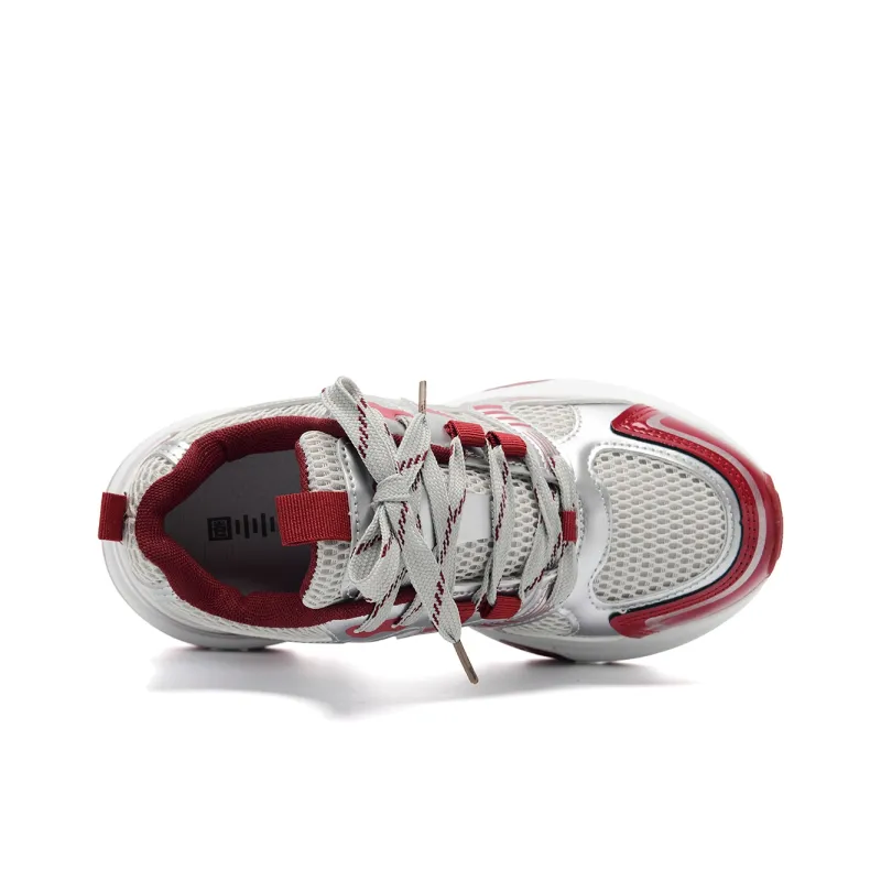 Circle Small Cushioning, Slip Resistant, Breathable, Supportive, Lightweight Low Top Chunky Sneakers Women's-11