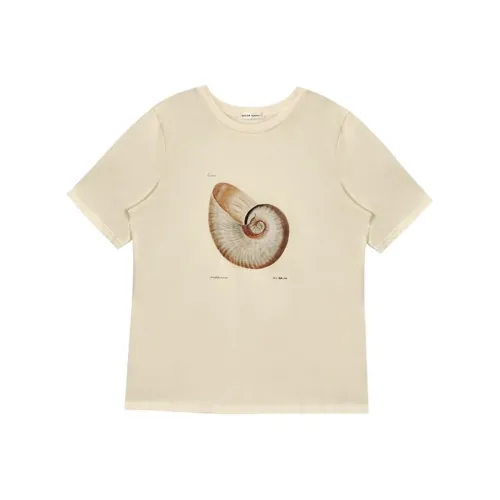 WUPODAMANVZHUANG T Shirt Women's Snail Beige