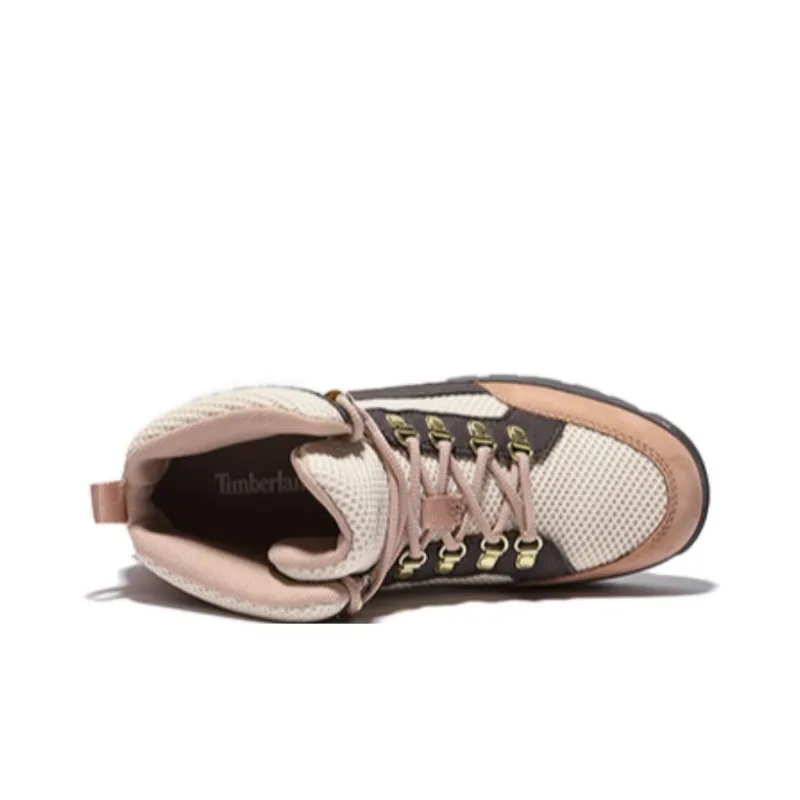 Timberland Euro Hiker Anti Slip Wear Resistant Mid Top Hiking Shoes Women's Pink-4