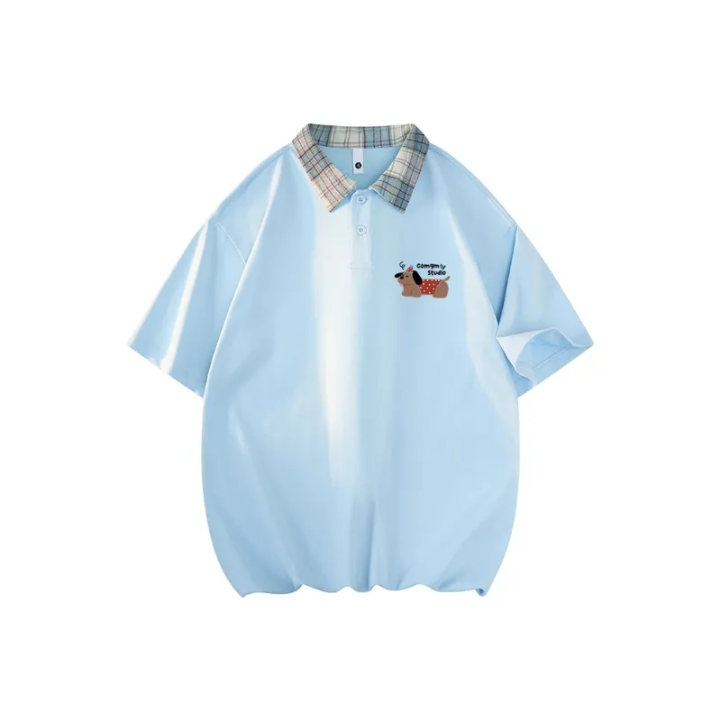 COMGM T Shirt Unisex Apricot Red Plaid-6
