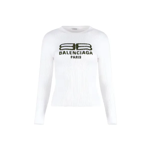 Balenciaga SS23 Sweater Regular Fit Women's White