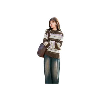 Mt Sweater Women's Purple Stripes