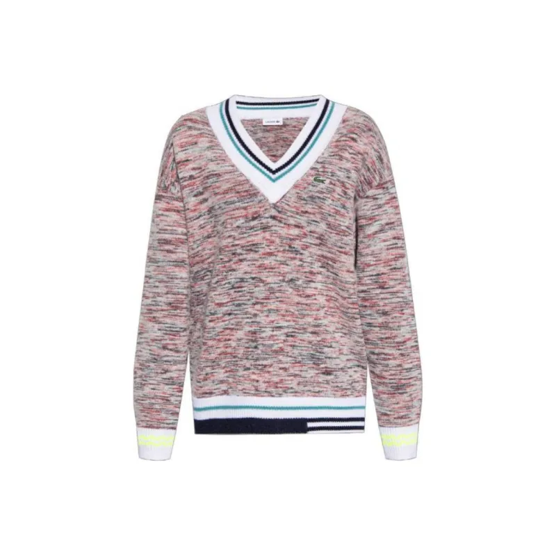 LACOSTE Sweater Women's Red White-0
