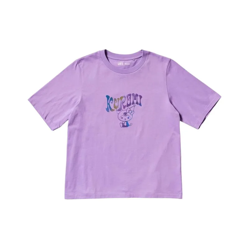 Sanrio X UNIQLO Sanrio/Three Little Piglets Co-branded T-Shirts Women's Blue Purple-0