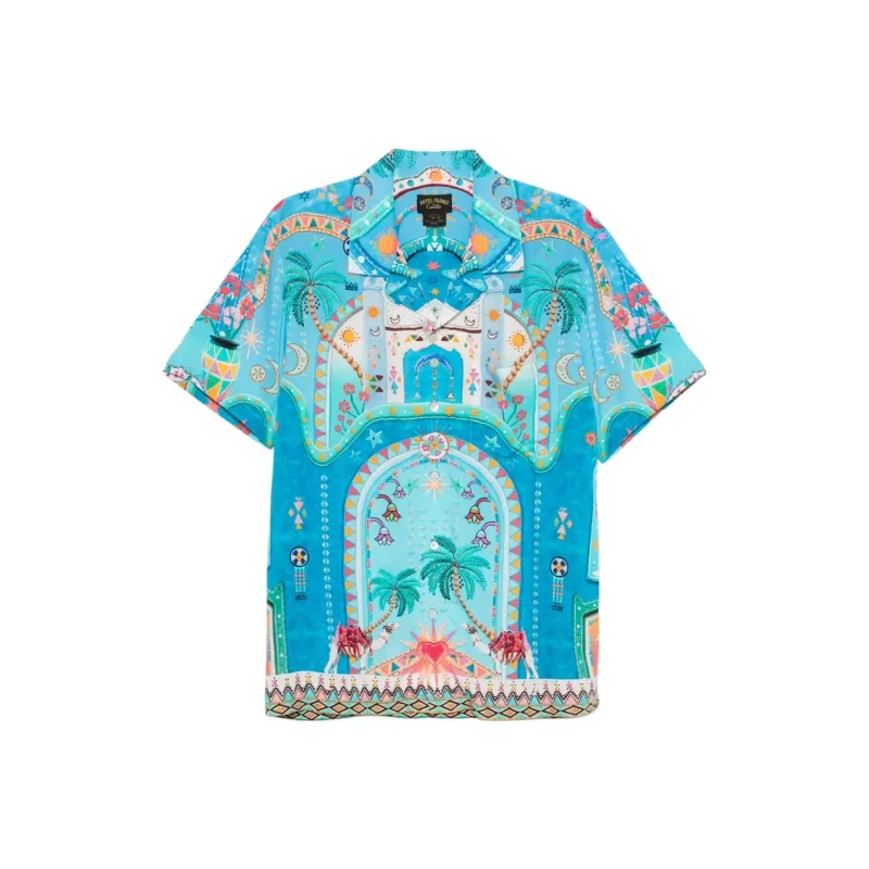 Camilla Short sleeves Camp collared Shirt-0