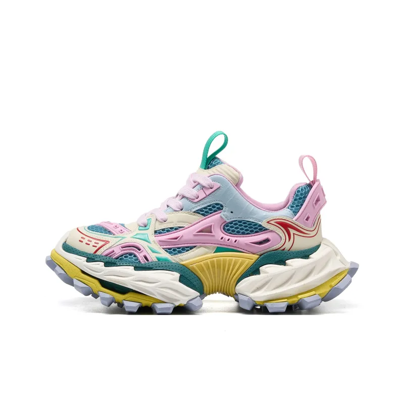 LEECAT STUDIO Slip Resistant, Abrasion Resistant, Breathable Low Top Chunky Sneakers Women's-7