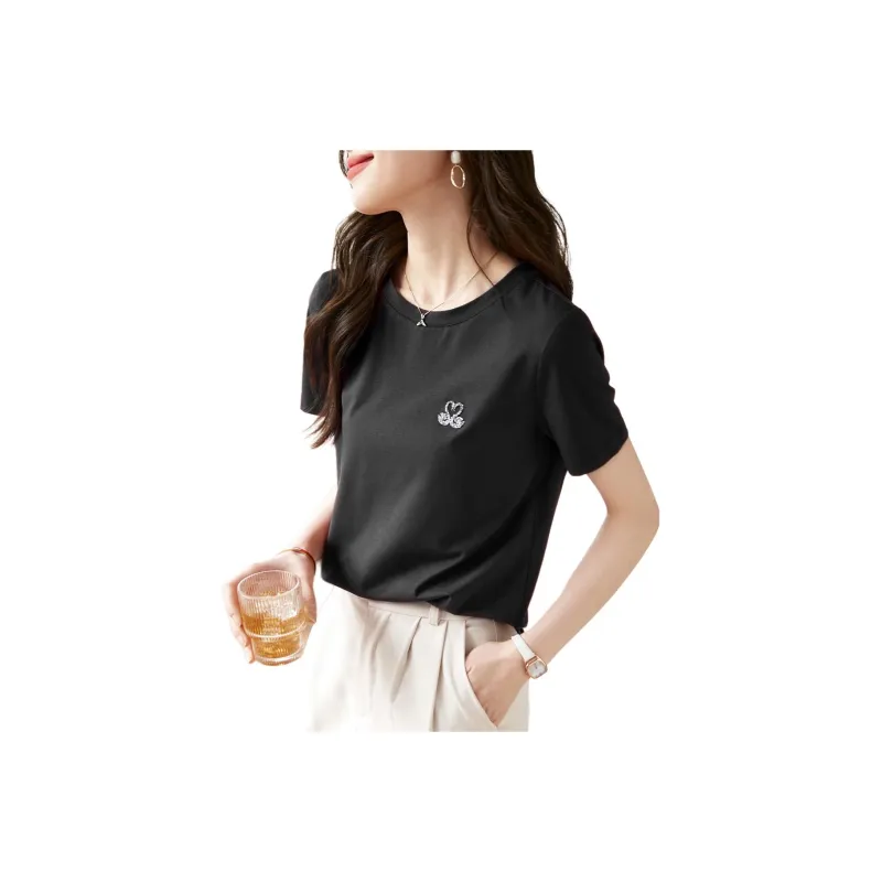 Mo Han Yi Mei T Shirt Women's Black-0