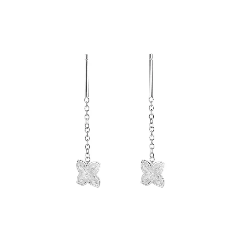 GIFT&CO S999 Fine Silver Drop Earrings Women's-2