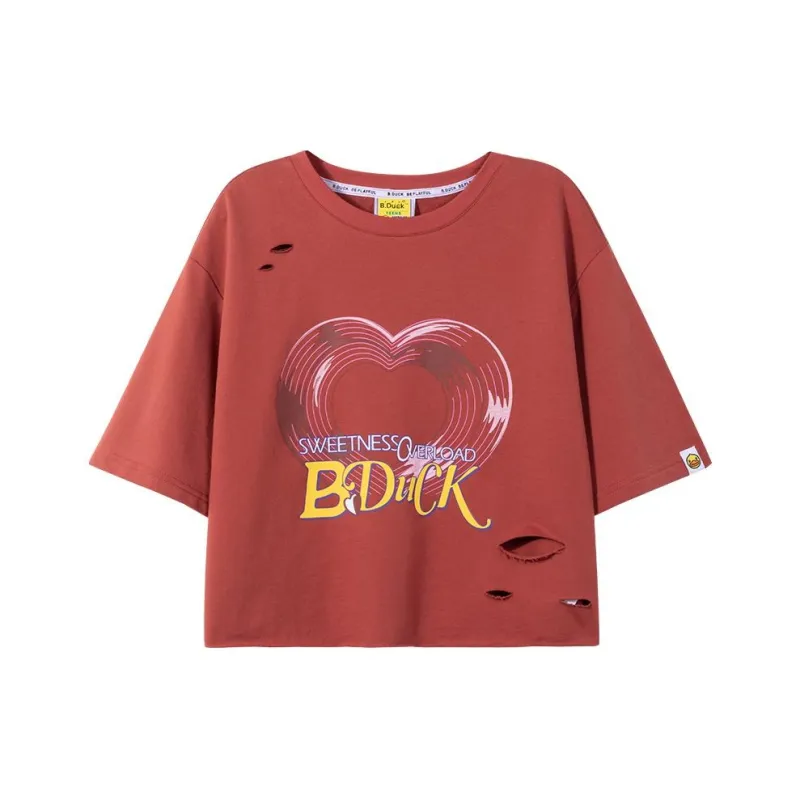 B.Duck T Shirt Women's Brick Red-0