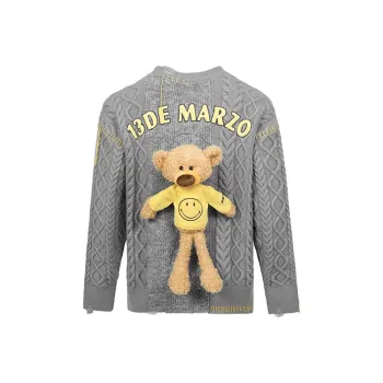 Smiley X 13 DEMARZO SMILEY Sweaters Unisex Gray