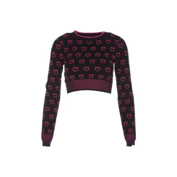 PINKO Intarsia knit Cropped Jumper