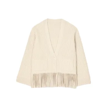 Sandro Fringed Knitted Cardigan