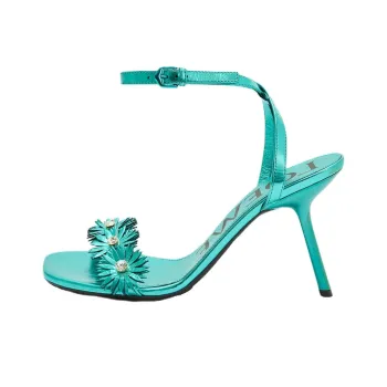 LOEWE Petal One Strap Sandals 9cm Women's Turquoise