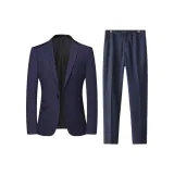 Single Button, Navy Blue