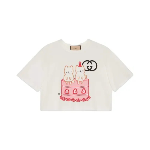GUCCI 2010s Cropped Cotton T shirt