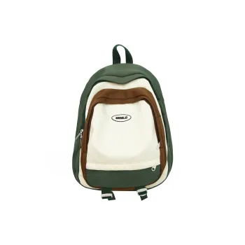 URBAN FOREST Nylon Backpack Unisex Black/Pink/Light Yellow/Light Blue/Jasper