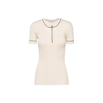 PRADA Ribbed knit Silk T shirt