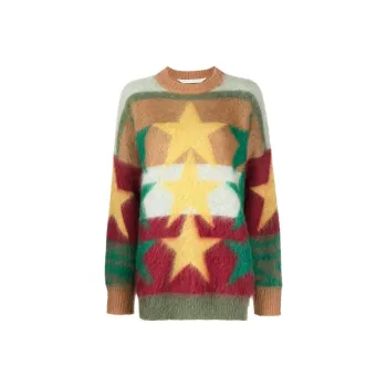 PALM ANGELS Star-motif Colour-block Jumper
