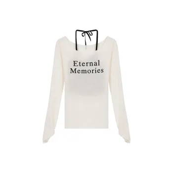 PAIN OR PLEASURE Spring Fall Regular T Shirt Women's Apricot