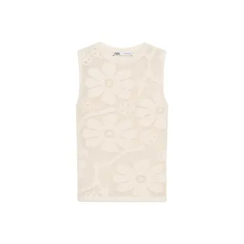 ZARA Tank Top Women's Raw White