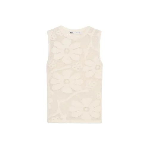 ZARA Tank Top Women's Raw White
