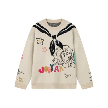 UOOYAA Sweaters Women's Ecru