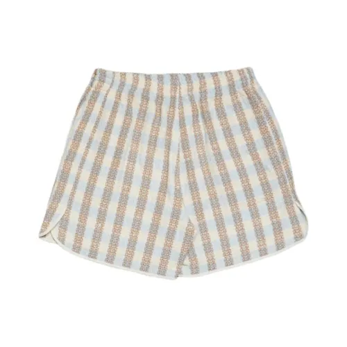 Blue Sky Inn Checked Bouclé Shorts