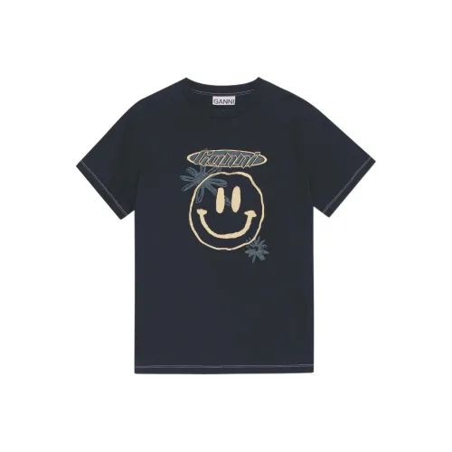 GANNI T Shirts Women's Navy Blue