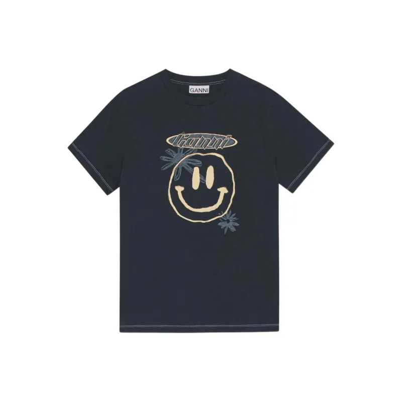 GANNI T Shirts Women's Navy Blue-0