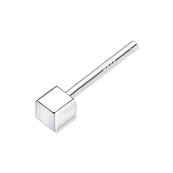 GUDUD 999 Fine Silver Stud Earrings Unisex-0