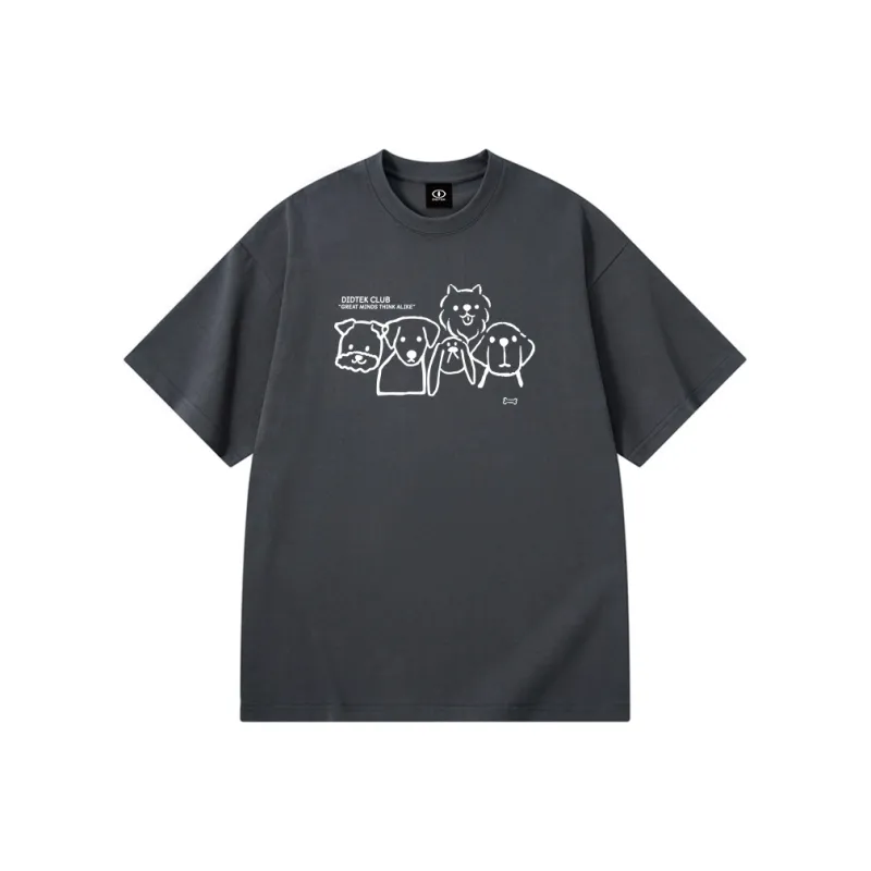 DIDTEK Drop Shoulder Sleeve Short Sleeved T Shirts Unisex-2
