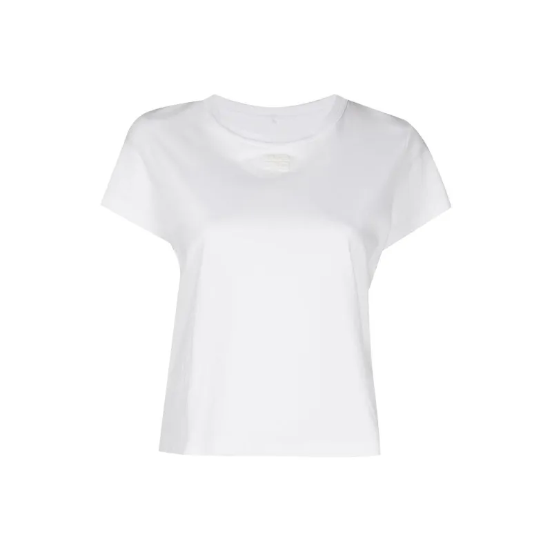 T By Alexander Wang Essential Jersey Puff Logo Shrunk Tee White-0