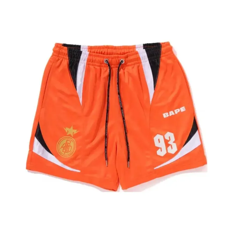 Bape Multi Logo Relaxed Fit Soccer Shorts-2