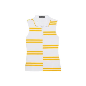 J.Lindeberg T Shirt Women's Yellow White