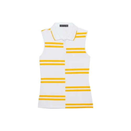 J.Lindeberg T Shirt Women's Yellow White