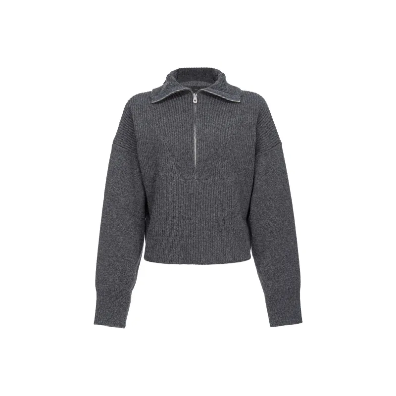 PINKO Half Zipped Knitted Jumper-0