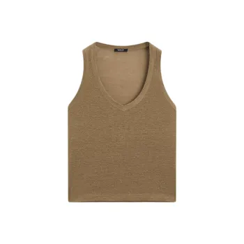 Massimo Dutti Tank Tops Women's Olive Green