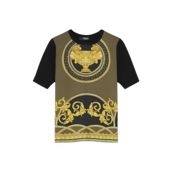 VERSACE La Coupe Des Dieux Panelled Knitted T-Shirt