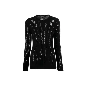 VERSACE Slashed Knit Jumper