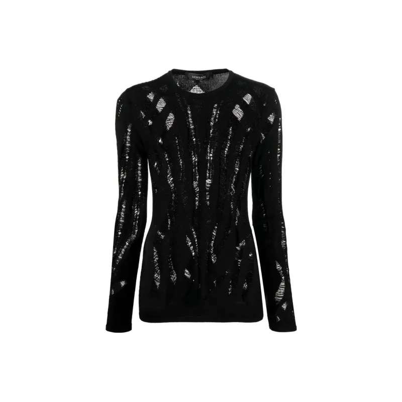 VERSACE Slashed Knit Jumper-0