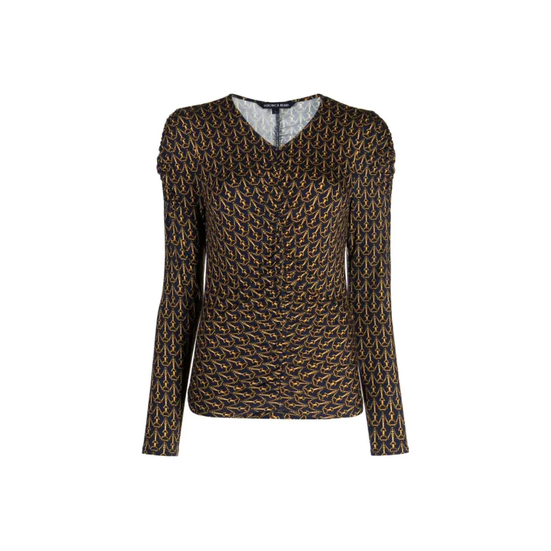 Veronica Beard Neeta Monogram Top-0