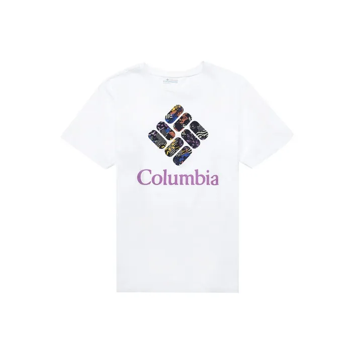 Columbia Set in Sleeve T Shirt Women's White-0