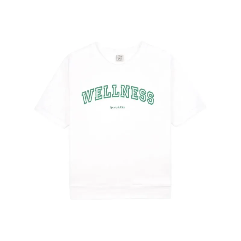 SPORTY & RICH Wellness print Cotton T shirt-0