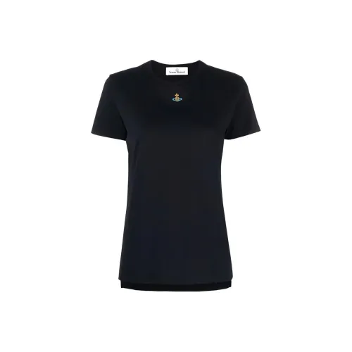 Vivienne Westwood Orb Logo embroidery Cotton T shirt
